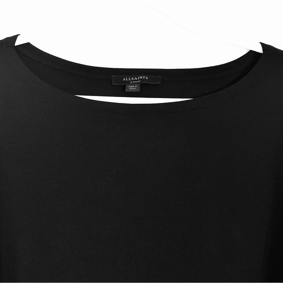 All Saints Oversize Long Sleeved Rita Top In Black Size XS EUC - Picture 10 of 16